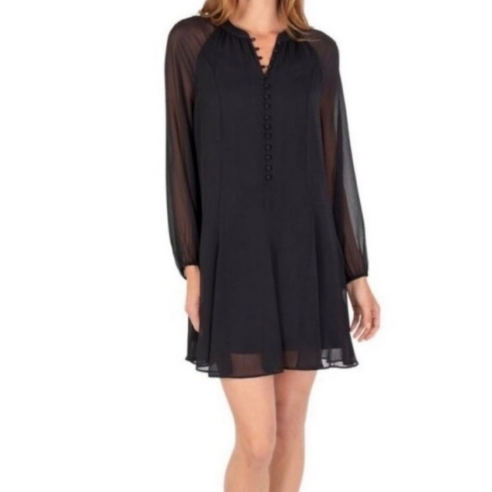 Joie Black Dress S Balloon Sleeve